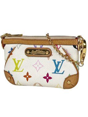 Louis Vuitton Pochette Mirror PM Handbag Monogram Multicolor Blanc